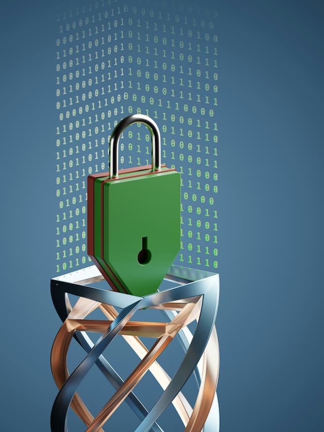 Padlock protecting data